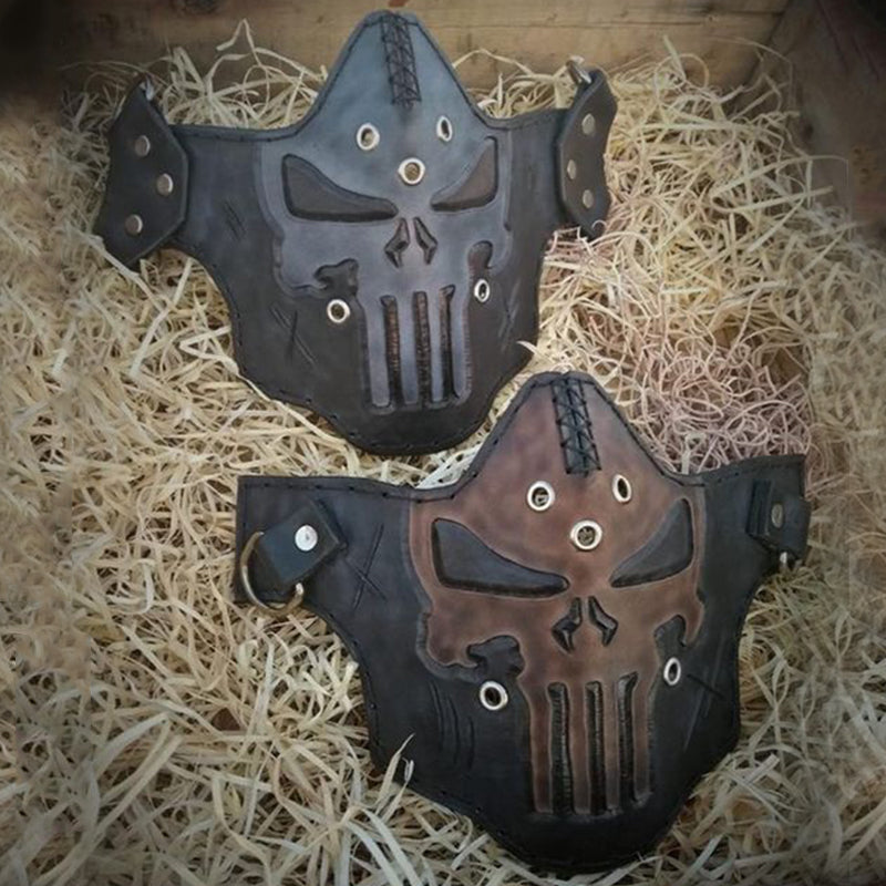 Handmade Leather Face Shield Mask