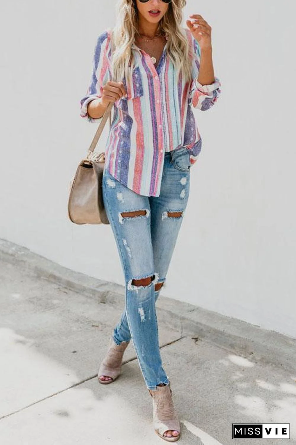 Flax Fashion Striped Shirt