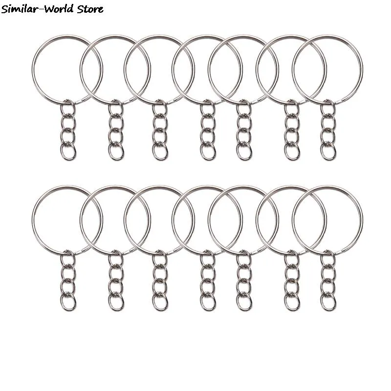 100Pcs Keyring Keychain Split Jump Rings Bulk Ring DIY Jewelry Key Chain Craft
