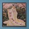 Sakura Garden Ancient Beauty Special Shaped DIY Partial Drill Diamond Painting Kit for Adults Beginners Home Decor Diamonds Paintings Gem Art 30x30cm