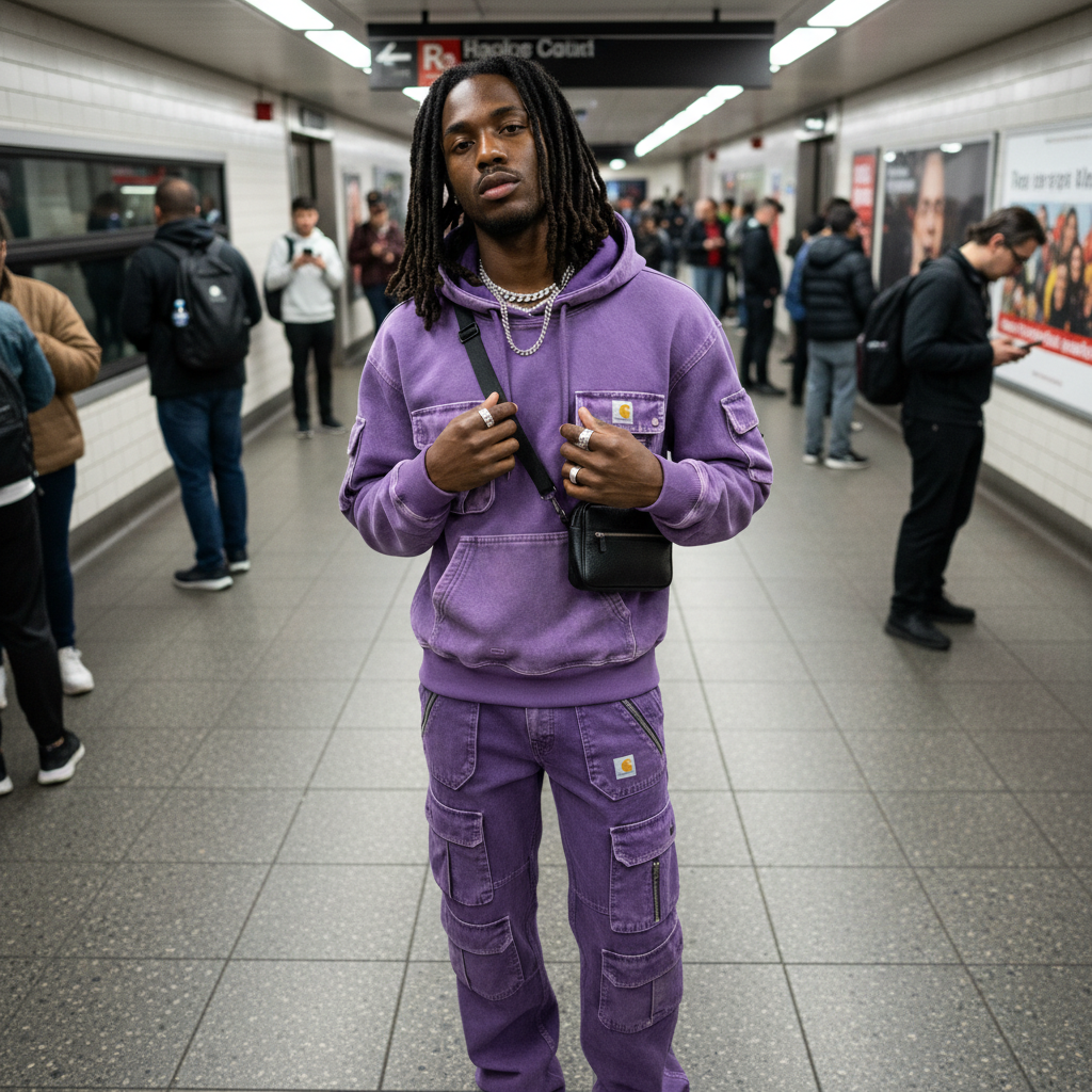 Street Style Multi-functional Multi-pocket Retro Washed Hooded Sweatshirt