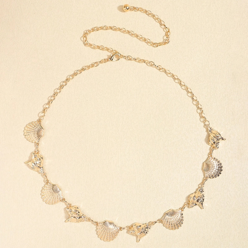 Basic Geometric Metal Unisex Chain Belts