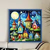 Colored Houses-14CT Stamped Cross Stitch 40*40cm/15.75*15.75in tapestrymarket