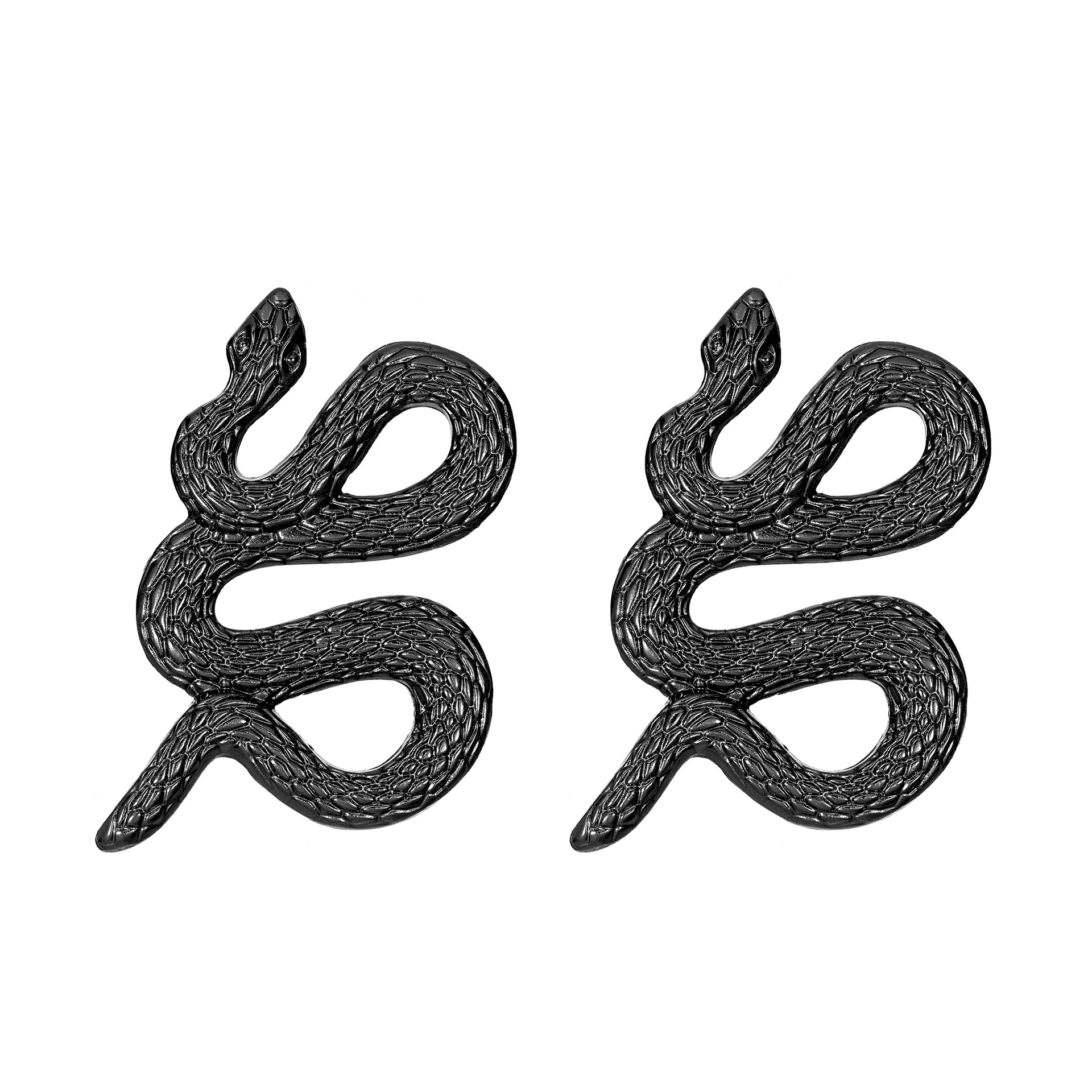 Round Snake Gold-Plated Earrings