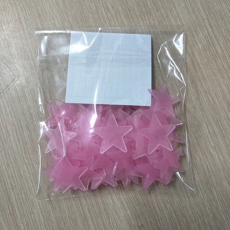 Deep 100 Bright Fluorescent 3D Star Wall Sticker