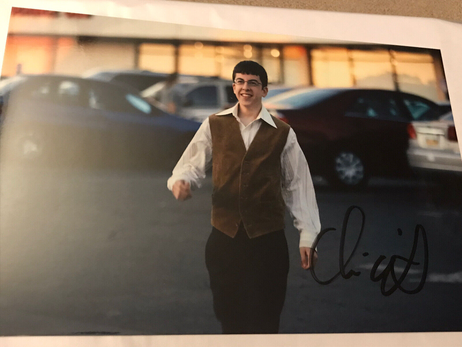 CHRISTOPHER MINTZ-PLASSE - McLovin 9x6 SIGNED Photo Poster painting