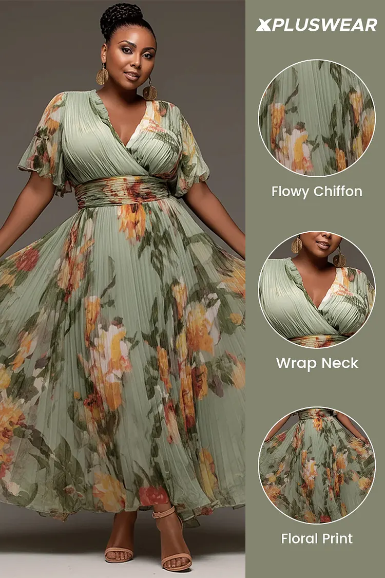 pleated chiffon wrap maxi dress Blue Pleated Chiffon Maxi Dress | Womens | X-Large (Available in M, L) | 100% Polyester | Lulus