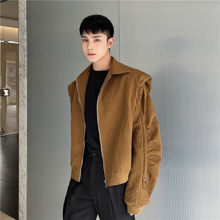 Dawfashion-High-definition Fabric Personality Niche Sleeve Design Styling Jacket-Yamamoto Diablo Clothing