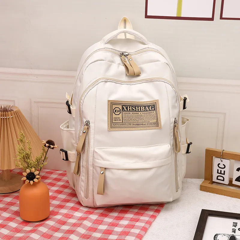 Vintage Label Large Capacity Student Backpack