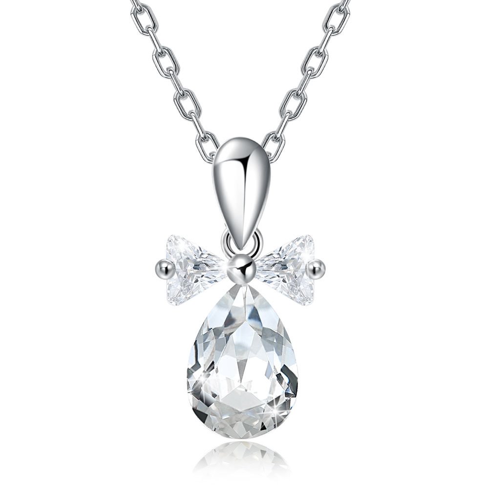 Austrian Crystal Waterdrop  Pendant Clavicle Chain Necklaces