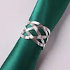 Golden Silver Weave Circle Catering Napkin Ring