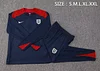 2024 England Half-Pull Training Suit Royal Blue Football Shirt 1:1 Thai Quality
