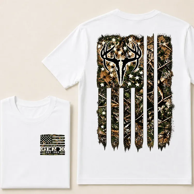 Custom Year & Generation Camo America Flag| T-Shirts, Hoodies, Sweatshirts