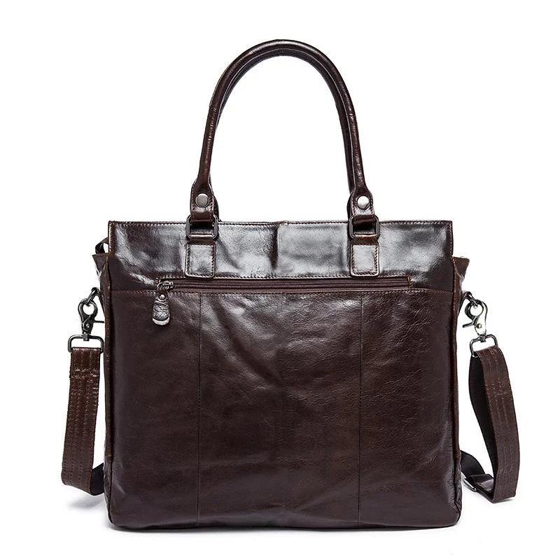 Retro Style Multi-Pocket Detachable Sling Strap 15.6 Inch Laptop Business Bag