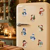 10PCS DIY Pearl Diamond Painting Christmas Fridge Magnets, Sparkling Rhinestone Refrigerator Magnet Craft Kit for Home Decor & Gifts