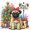 (US Only)6pcs Xmas Dog - Diamond Painting - Partial Special Shaped Drill (Canvas|30*30cm)