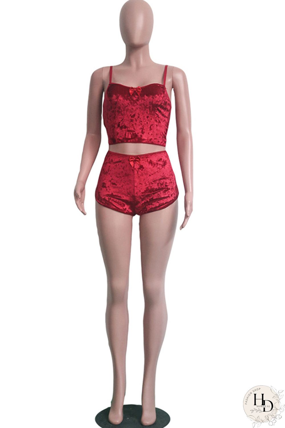 Pink Polyester Sexy Solid Two Piece Suits Straight Sleeveless