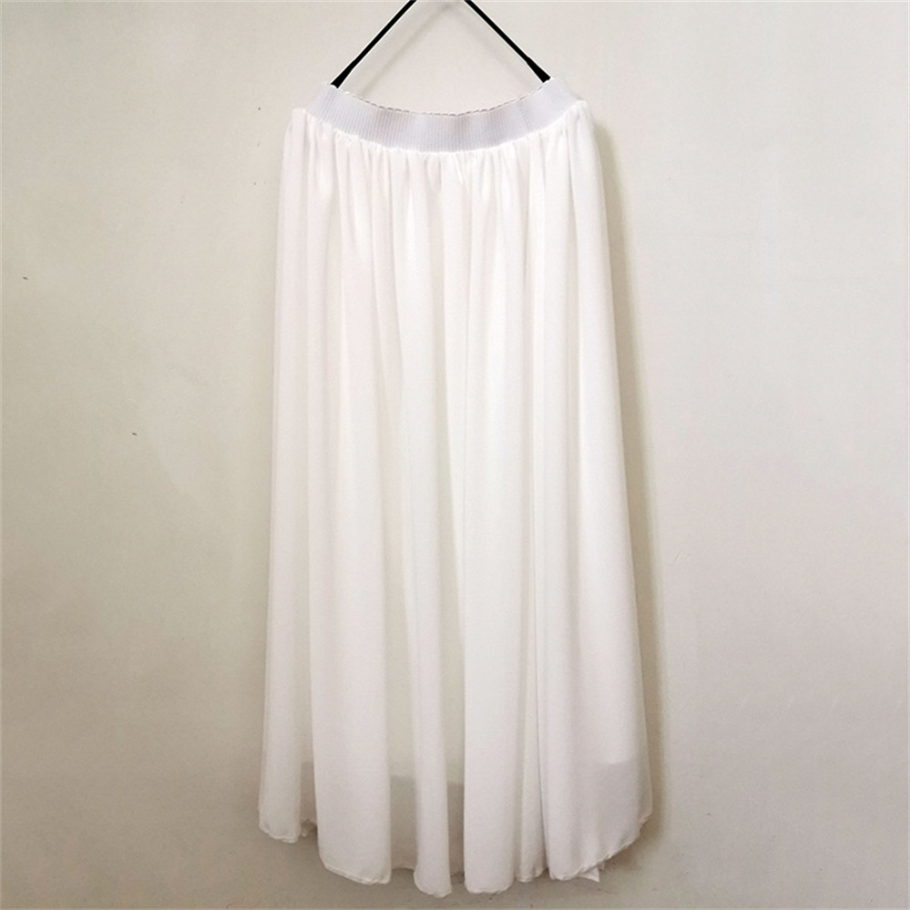 Cczzt 2025 Korean New Women Elegant Fashion Casual Solid Color Elastic High Waist Office A-line Skirt New Length 60/70/850/90/100cm