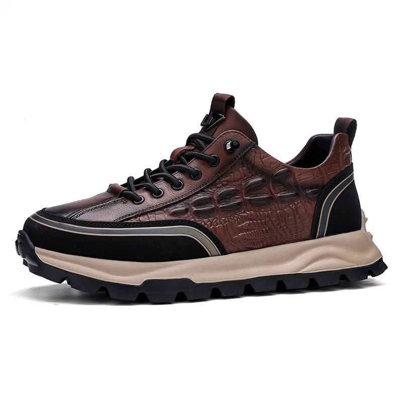 DANRRIO Alligator Print Leather Casual Sneakers DANRRIO.COM DANRRIO