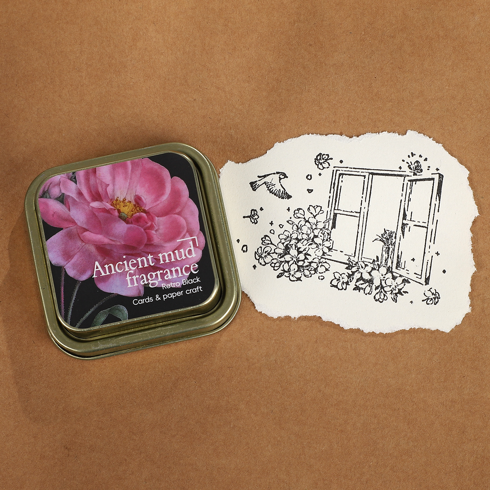 Ink pad - Ancient Mud Fragrance Series Vintage Iron Box Ink Printing 