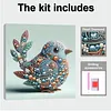 uk.everydayedeals DIY Pearl Painting With Frame - Handmade Self-Adhesive Pearls - Bird(30*30cm)