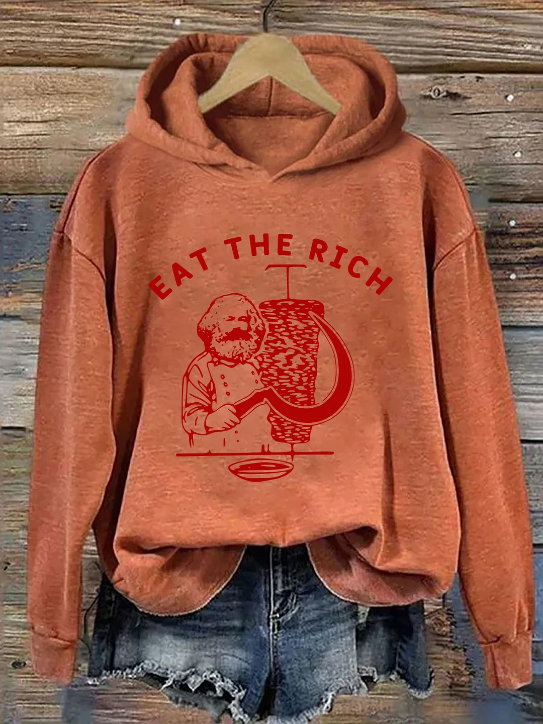 Eat The Rich Karl Marx Doner Kebab Hoodie