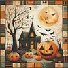 Patchwork Pumpkin House-11CT Stamped Cross Stitch 45*45cm/17.72*17.72in tapestrymarket