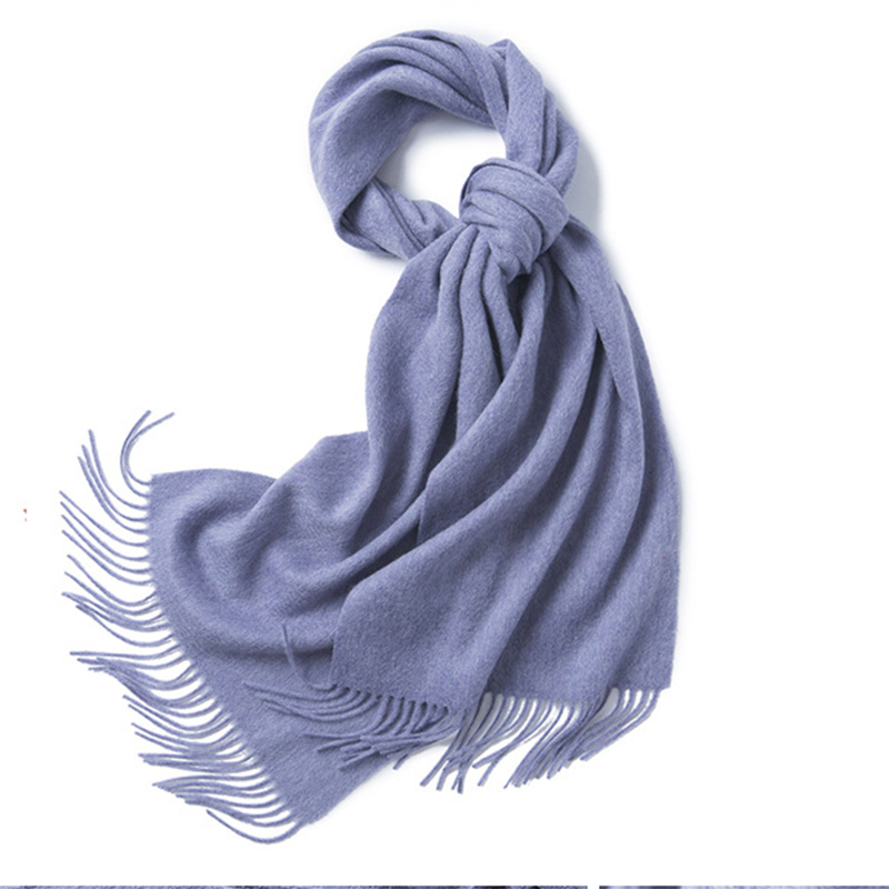 Unisex LambSwool Scarf Pure Color Winter Extra Length Scarf