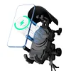 Motorcycle Phone Holder 15W Wireless Charging Waterproof Shockproof Phone Stand