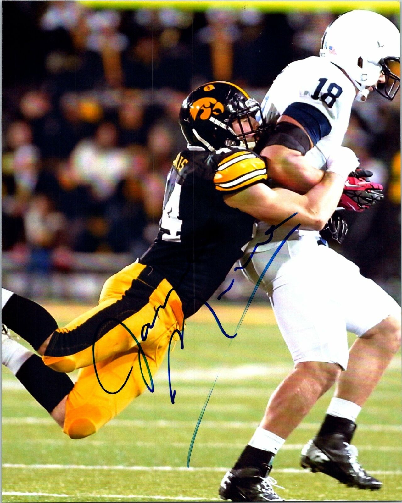 James Morris Signed 8x10 Photo Poster painting - Iowa NCAA Autographed NFL COA