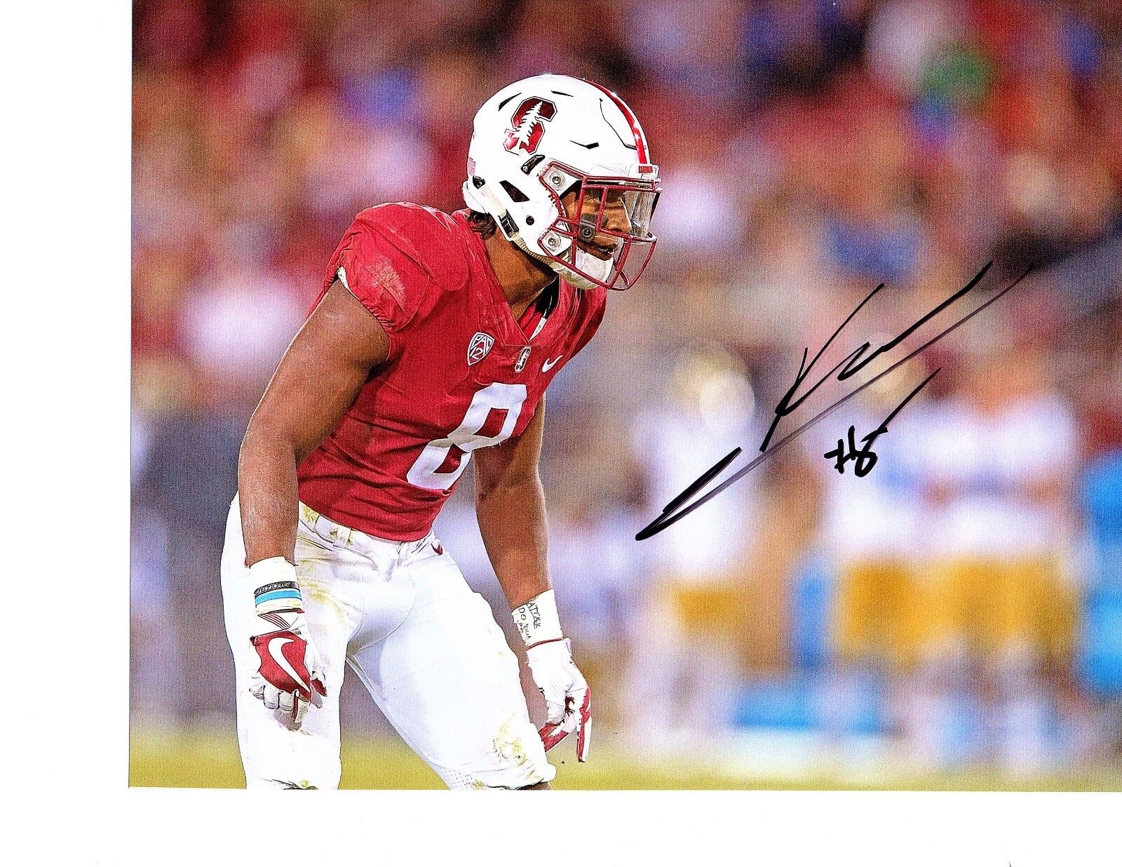 Jordan Reid Stanford Cardinal hand signed autographed 8x10 football Photo Poster painting b