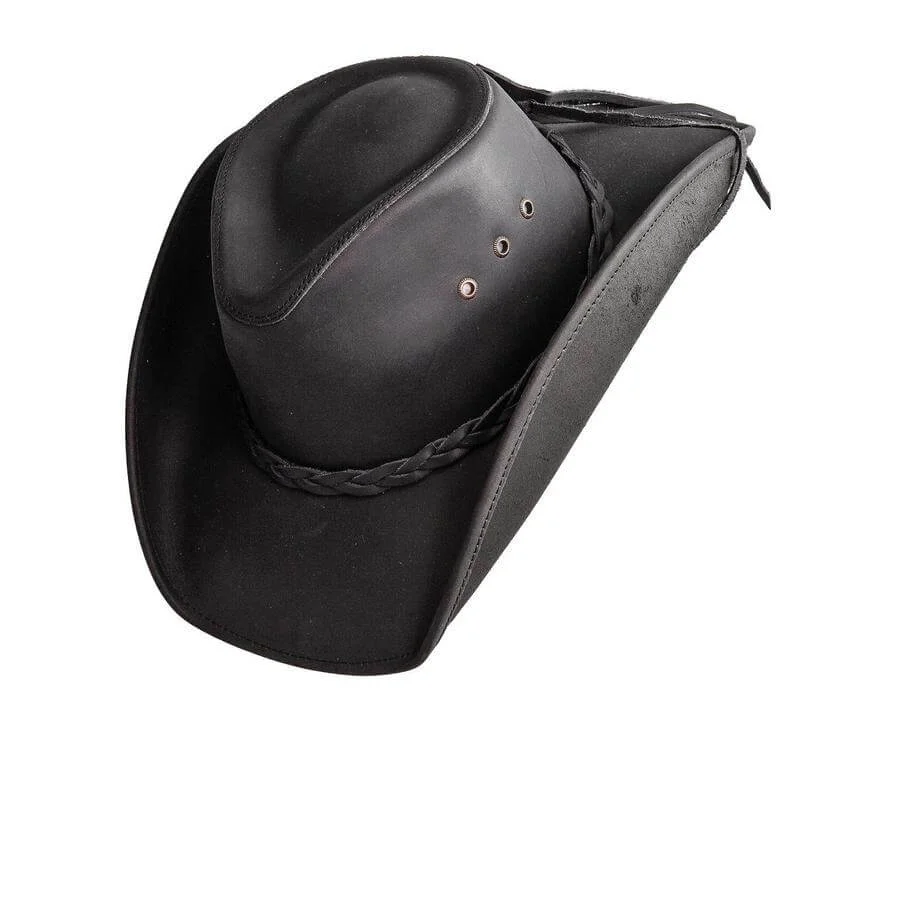 Hollywood - Mens Leather Cowboy Hat