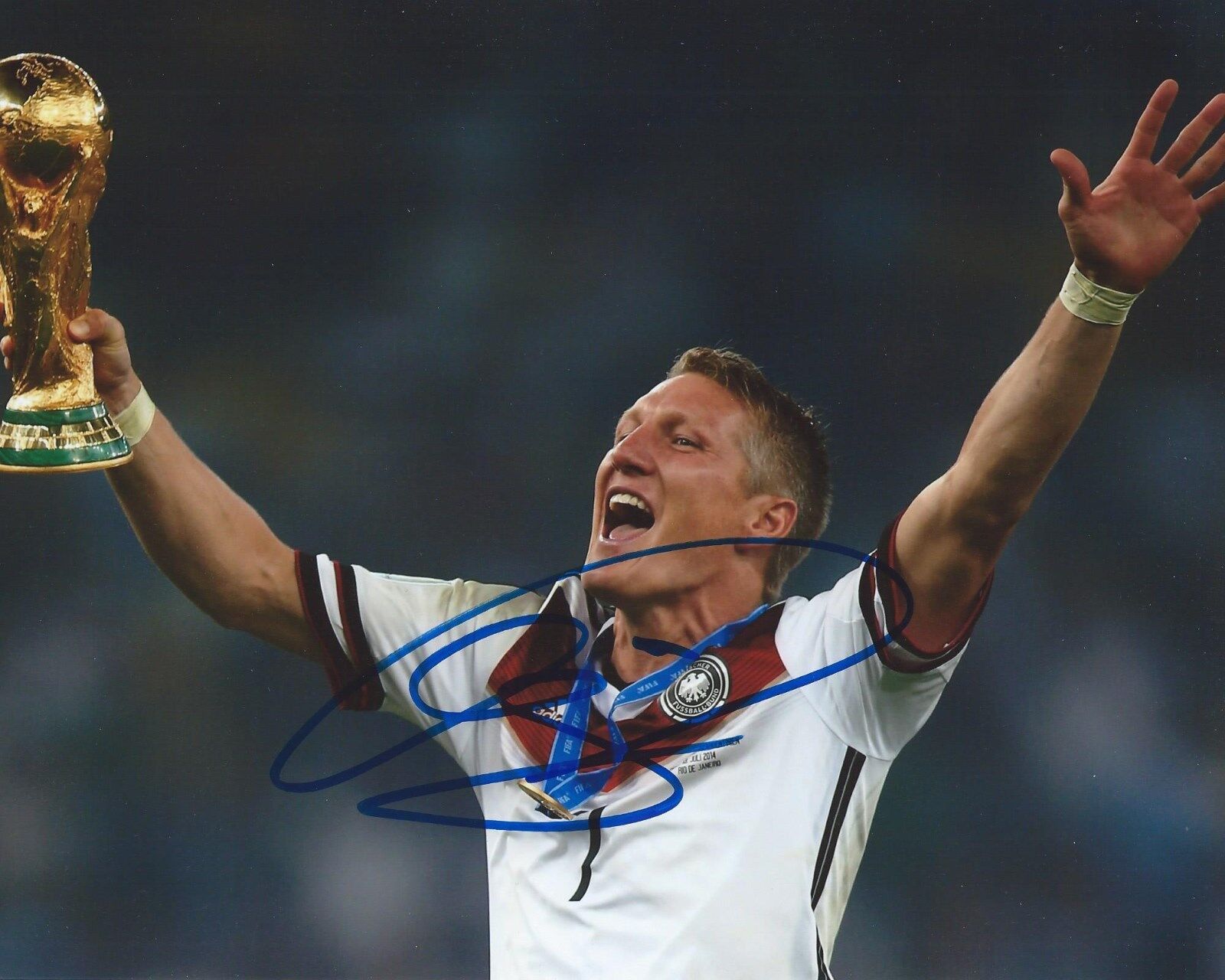 Bastian Schweinsteiger Signed 8x10 Photo Poster painting Germany FIFA World Cup Autograph COA