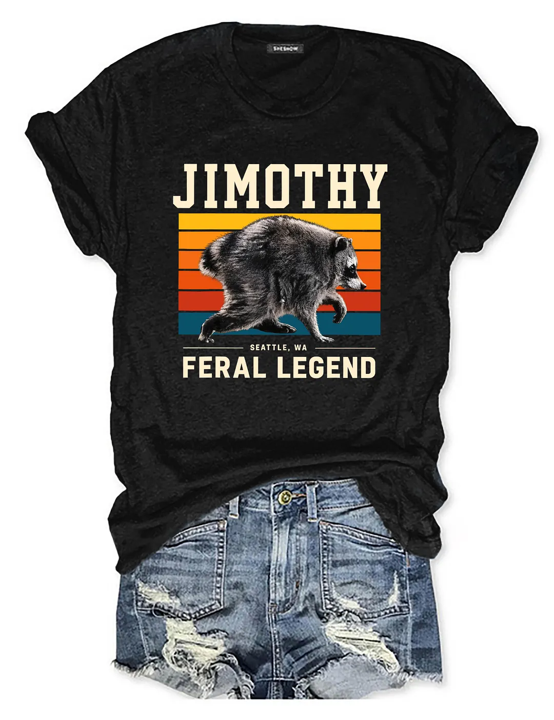 Jimothy Feral Legend Raccoon T-shirt
