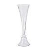 Set of 2 | 28" Tall Clear Reversible Clarinet Glass Trumpet Vases