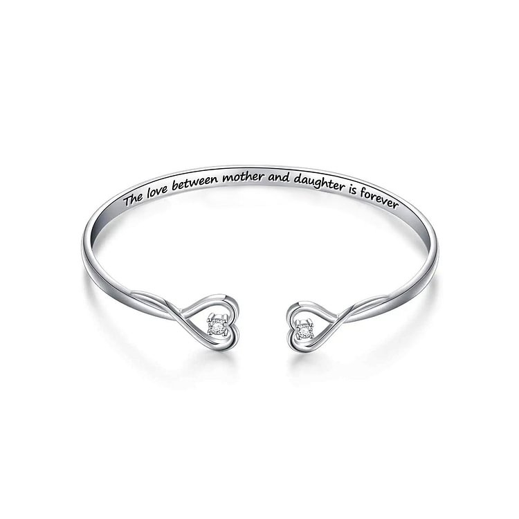 For Daughter - The Love Between Mother And Daughter Is Forever Heart Bracelet