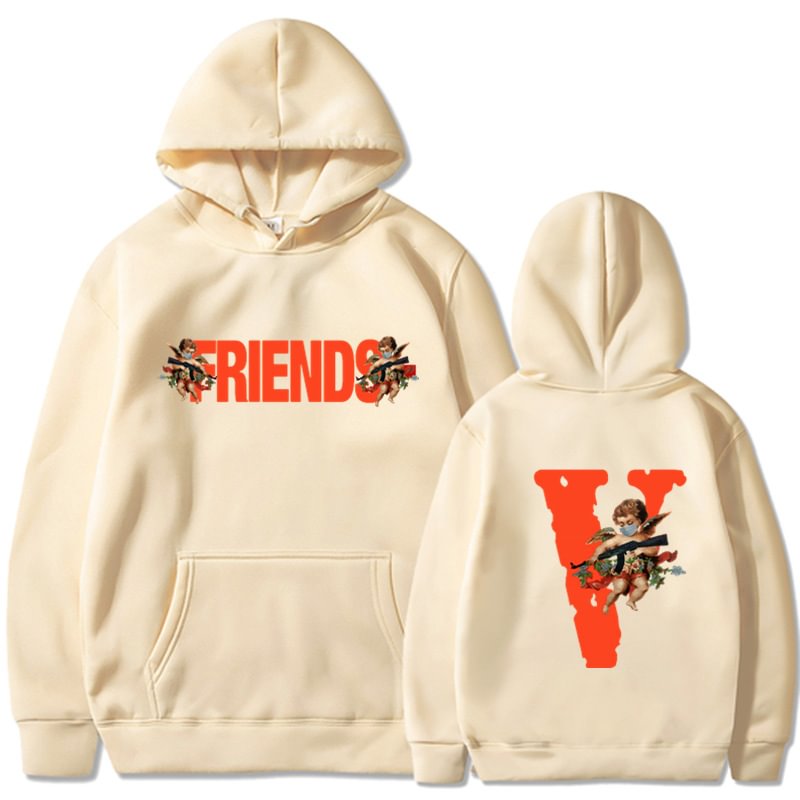 VLONE FRIENDS Angel Big V Sweater Loose Hoodie Unisex Hooded Sweater