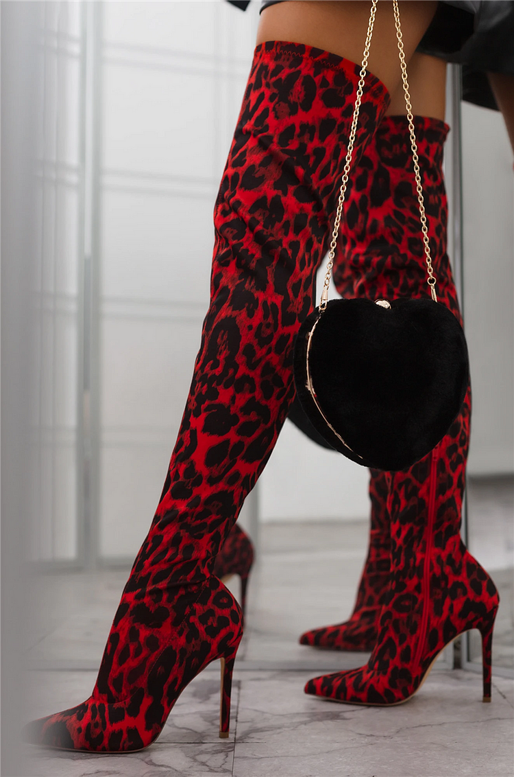 Luxury Thin Heeled Thigh High Boots -boots