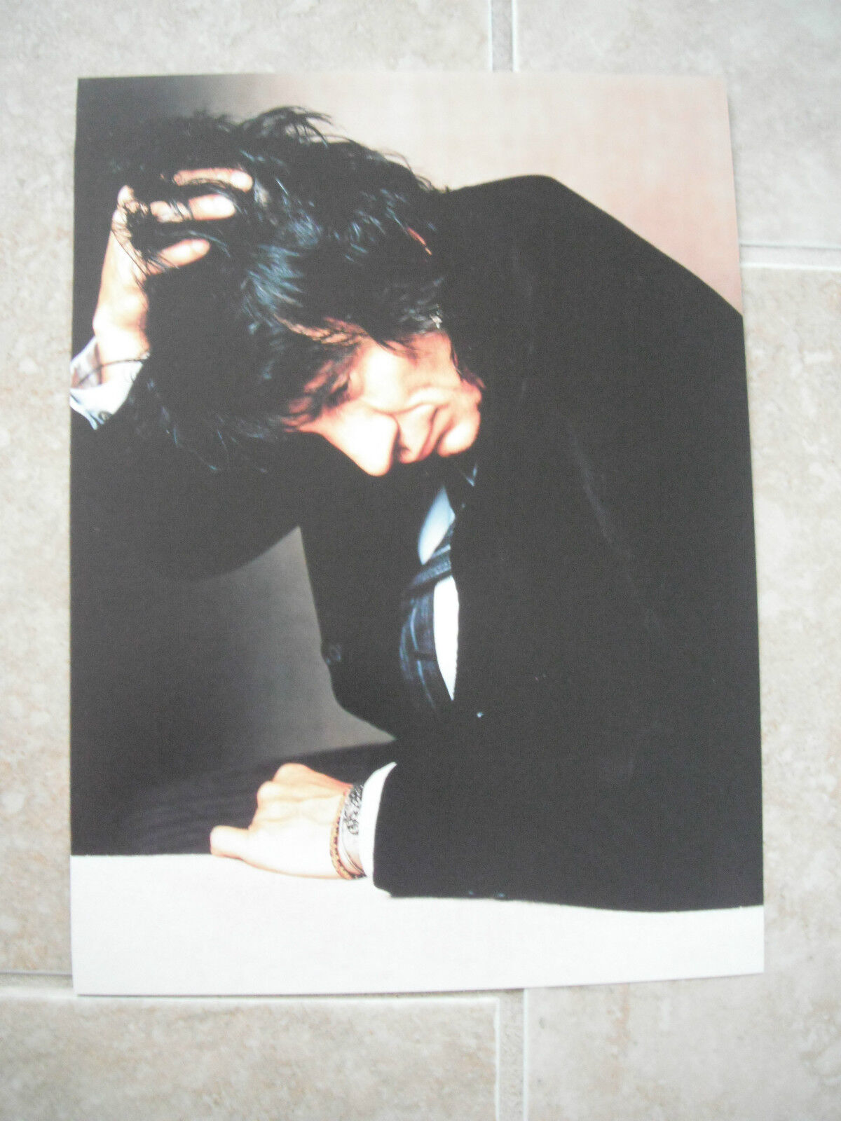 Rolling Stones Ron Wood Vtg Candid Coffee Table Book Photo Poster painting #5