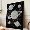 DIY Pearl Painting Planet for Home Wall Decor with Frame(40x30cm)