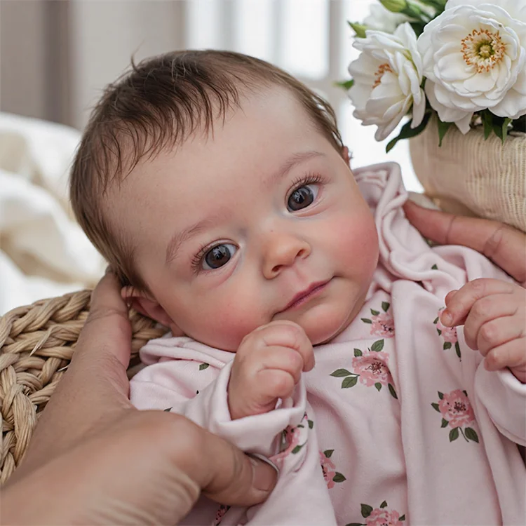  [3-7 Days Delivery]18" Real Lifelike Reborn Newborn Baby Doll Blue Opened Eyes Girl Named Viliera - Reborndollsshop®-Reborndollsshop®