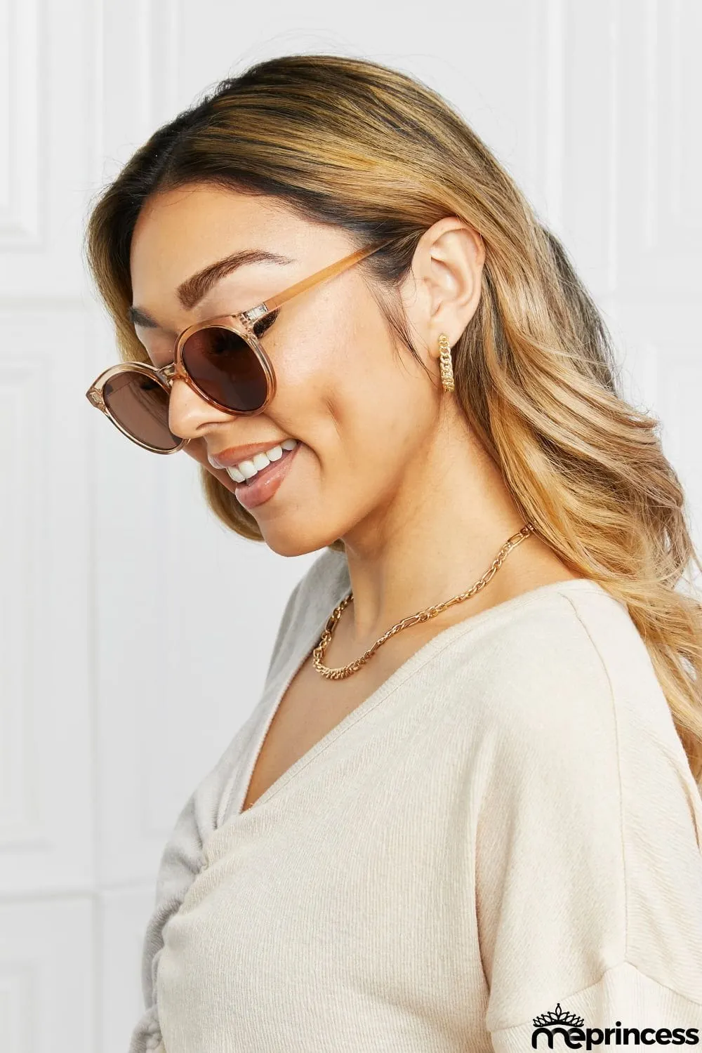 Round Full Rim Polycarbonate Frame Sunglasses