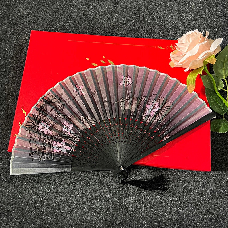 Antique Fan Folding Fan Men’s And Women’s Classical Dancing Fan Ancient Costume Performance Photography Hanfu Props Chinese Style Handmade Folding Fan