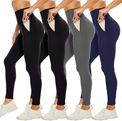 Women's High Waist Leggings - Soft Belly Control Slim Yoga Pants,