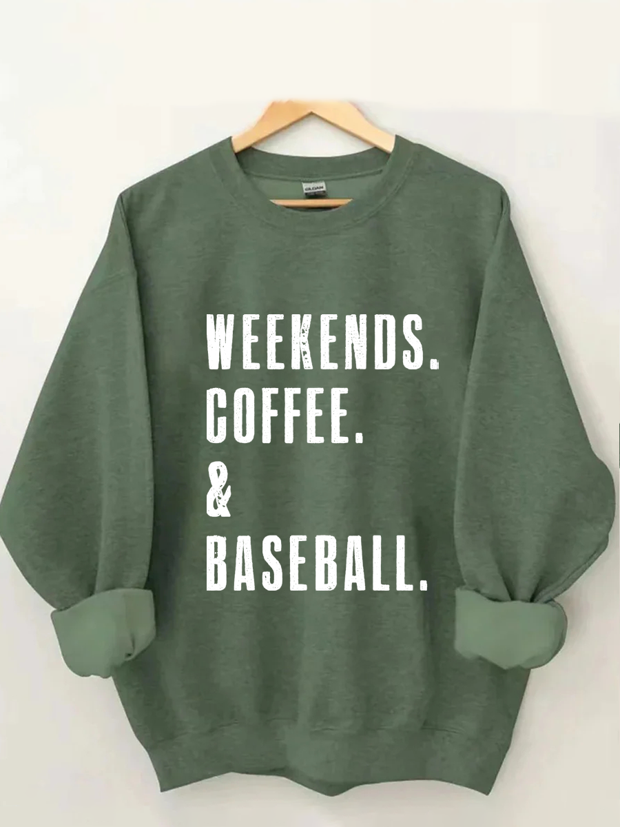 Weekend Coffee & Baseball Sweatshirt