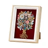 Framed Pearl Diamond Painting - Special Shaped - Colorful Bouquets (17x22cm)