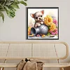 Diamond Painting - Full Round Drill - Dog Vase(Canvas|40*40cm)