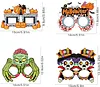 4PCS DIY Diamond Painting Halloween Glasses for Kids and Adults, Funny Crystal Rhinestone Art Eyewear Decoration for Halloween Party Favors, Photo Booth Props, No Lenses