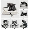 (Multi-Style) Cat On Book-11CT Stamped Cross Stitch 40*40cm/15.75*15.75in