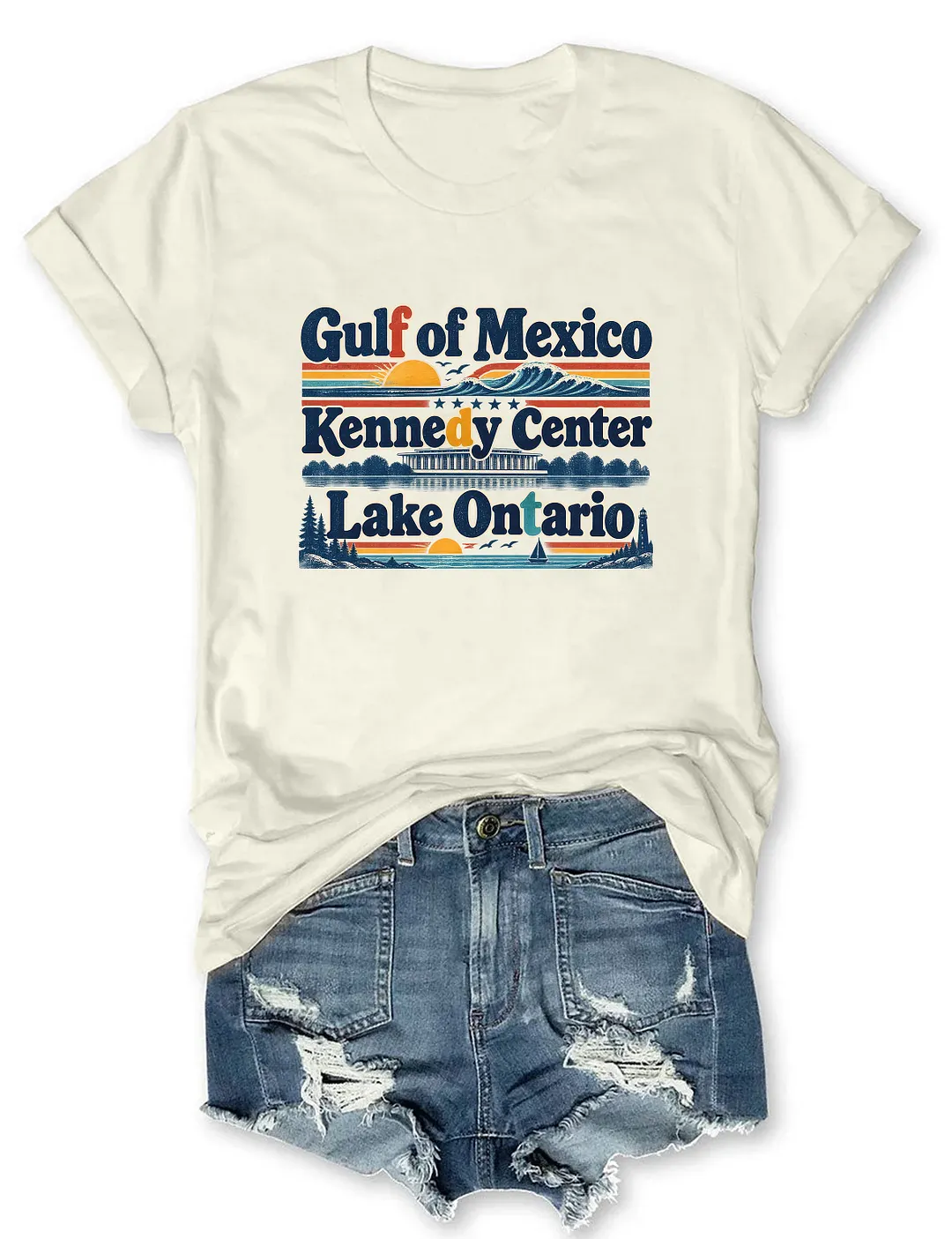 Gulf Of Mexico Kennedy Center Lake Ontario T-shirt